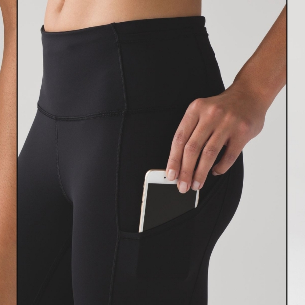 Lululemon NEW Fast and Free 7/8 Tight 25" with Pockets Black Sz 18 - Picture 6 of 10
